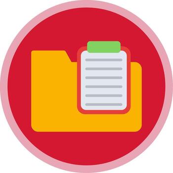 Folder Flat Multi Circle Icon vector