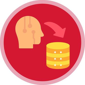 datos transferir plano multi circulo icono vector