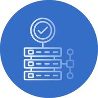 Server Gradient Line Circle Icon vector