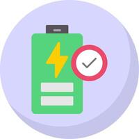 Battery Gradient Line Circle Icon vector