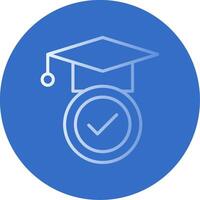 Education Gradient Line Circle Icon vector