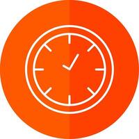 Clock Line Yellow White Icon vector