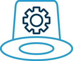 Whitehat Line Blue Two Color Icon vector