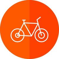 Bicycle Line Yellow White Icon vector