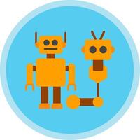 reemplazo plano multi circulo icono vector