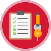 Check List Flat Multi Circle Icon vector