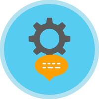 habla burbuja plano multi circulo icono vector