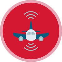 Aeroplane Flat Multi Circle Icon vector