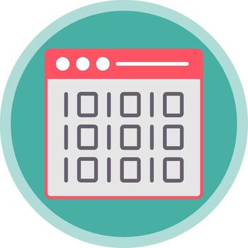 Binary Flat Multi Circle Icon vector