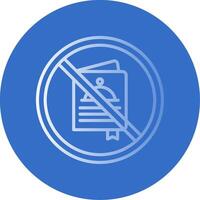 Prohibited Sign Gradient Line Circle Icon vector