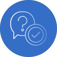 Question Gradient Line Circle Icon vector