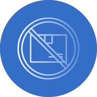 Prohibited Sign Gradient Line Circle Icon vector