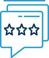 Feedback Chat Line Blue Two Color Icon vector