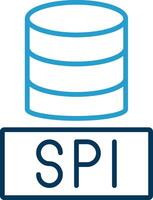 Sql Databases Line Blue Two Color Icon vector