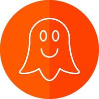 Ghost Line Yellow White Icon vector