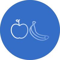 Healthy Eating Gradient Line Circle Icon vector