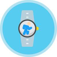 corriendo plano multi circulo icono vector