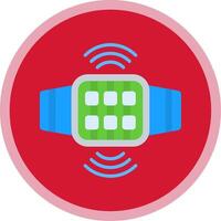Connection Flat Multi Circle Icon vector