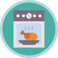 Oven Flat Multi Circle Icon vector