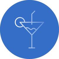 Cocktail Gradient Line Circle Icon vector