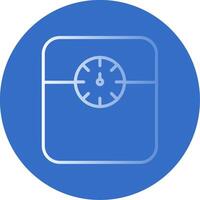 Weight Scale Gradient Line Circle Icon vector