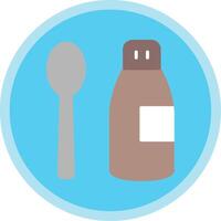 Coffee Syrup Flat Multi Circle Icon vector