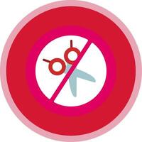 No Scissors Flat Multi Circle Icon vector