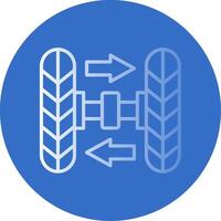 Wheel Alignment Gradient Line Circle Icon vector