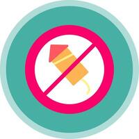 No Firework Flat Multi Circle Icon vector