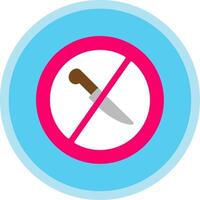 No Knife Flat Multi Circle Icon vector