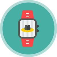 Watch Flat Multi Circle Icon vector