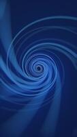 Vertical - a spinning spiral of glowing blue light beams. Full HD and looping abstract swirl background animation. video