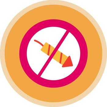 No Firework Flat Multi Circle Icon vector