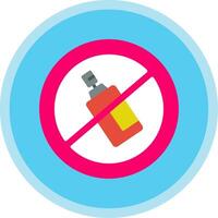 No Aerosol Flat Multi Circle Icon vector