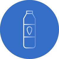 Milk Bottle Gradient Line Circle Icon vector