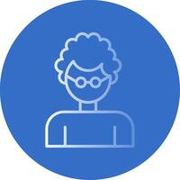 Scientist Flat Bubble Icon vector