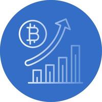Increase Sales Flat Bubble Icon vector