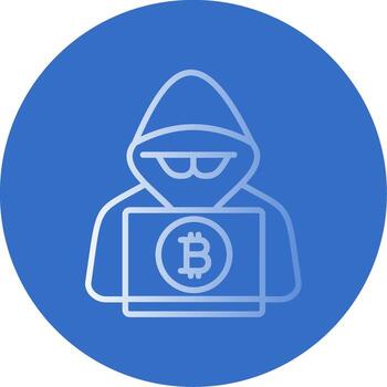 hacker plano burbuja icono vector
