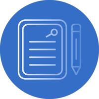 Notepad Flat Bubble Icon vector