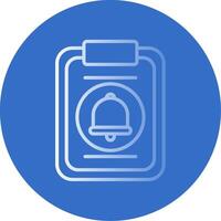 Clipboard Flat Bubble Icon vector