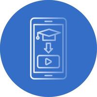 Educational Gradient Line Circle Icon vector