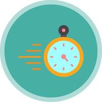 Timer Flat Multi Circle Icon vector