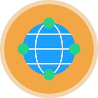 Internet Flat Multi Circle Icon vector
