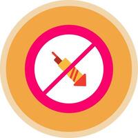 No Firework Flat Multi Circle Icon vector