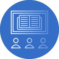 OnGradient Line Circle Learning Gradient Line Circle Icon vector