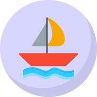 Sailing Flat Bubble Icon vector