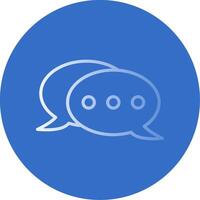 mensajes plano burbuja icono vector