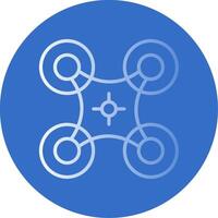 Drone Flat Bubble Icon vector
