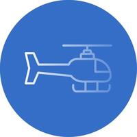 Helicopter Flat Bubble Icon vector