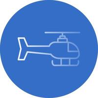 Helicopter Flat Bubble Icon vector